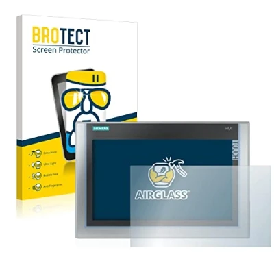 Image of brotect Glass Screen Protector Film compatible with Siemens Simatic HMI TP 1200 Comfort Inox Foil Protection [Scratch Resistant, High Clarity]