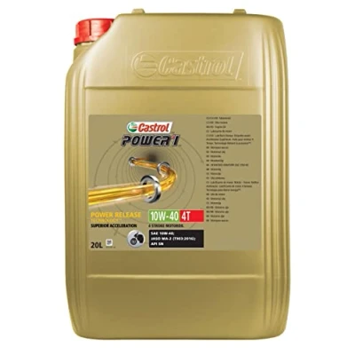 Image of Castrol Power1 4T 10W 40 4 Stroke Engine Oil, 20 L