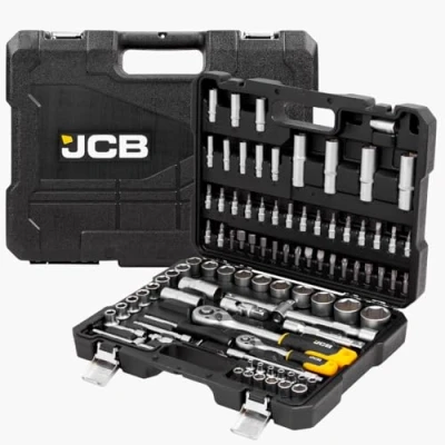 Image of JCB 94 Piece Automotive Socket and Bit Set, Chrome Vanadium Steel 3 Year Warranty