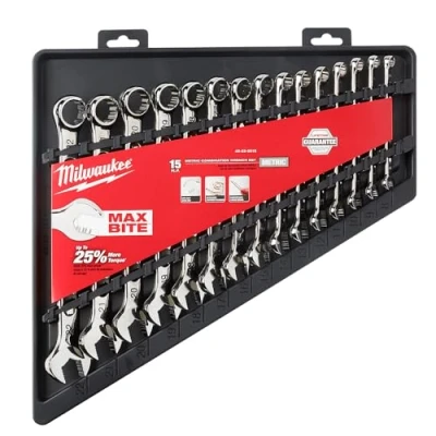 Image of Milwaukee MLW48 22 9515 Combination Wrench Set, Metric