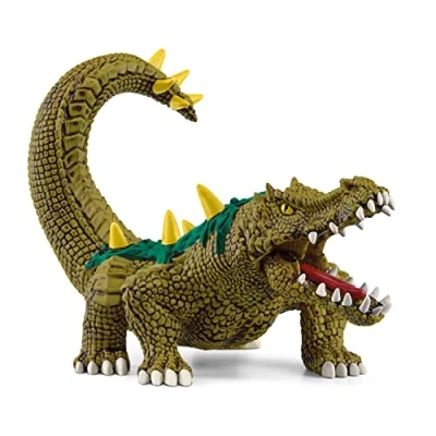 Image of schleich Eldrador 70155 Creatures Mythical Swamp Monster Figurine Ultra Realistic with Green Scales and Ferocious Teeth Highly Durable Alligator Toy Figure, Gift for Boys Girls Ages 7+
