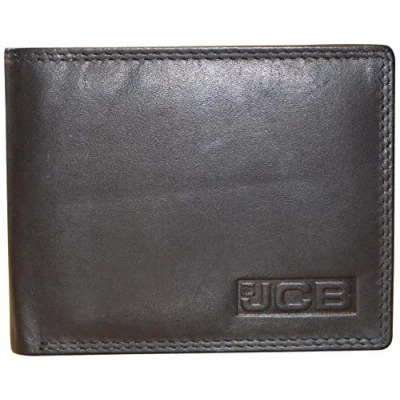 Image of JCB Leather Mens RFID Boxed Trifold Wallet (Black)