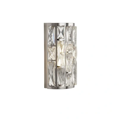 Image of Bijou 2 Light Chrome Wall with Crystal Glass