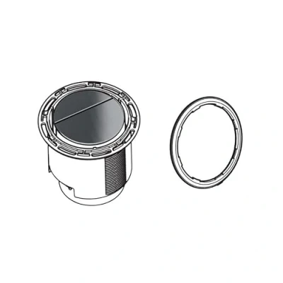 Image of Geberit Remote Push Button for 01 Series Tyre DOB Le Download Volume: Bright Chrome (243.397.21.1)
