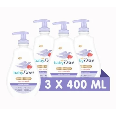 Image of baby Dove Calming Moisture suitable for sensitive skin Head to Toe Wash an ultra gentle bath 400 ml 3 Pack
