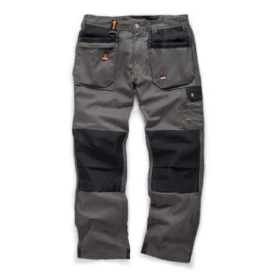 Image of Scruffs Men&#039;s Worker Plus Trousers Graphite Grey Work Utility Pants, Grey, 38 UK