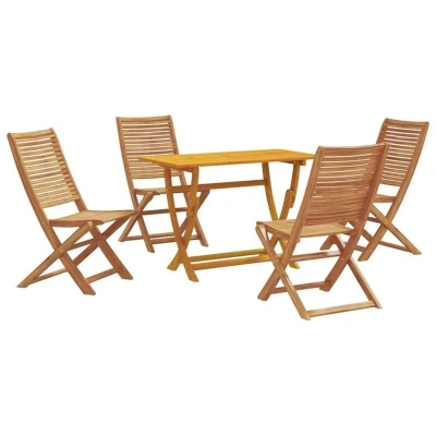 Image of vidaXL 5 Piece Garden Dining Set Solid Wood Acacia