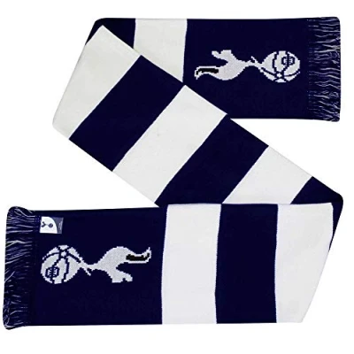 Image of THFC Official Tottenham Football Crest Fans Bar Scarf (100% Acrylic)
