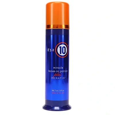 Image of It’s A 10 Haircare Miracle Leave In Conditioner Potion Plus Keratin, Smoothing, Eliminates Frizz, Protecting, Natural Ingredients, For All Hair Types, 88ml