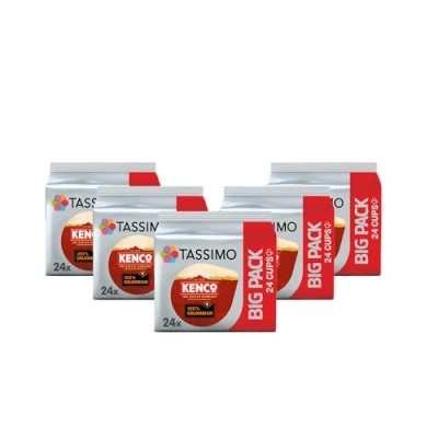 Image of Tassimo Kenco Colombian Coffee Pods X24 (Pack of 5, Total 120 Drinks)