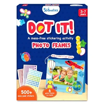 Image of Skillmatics Art Activity Dot It Photo Frames, Mess free Sticker for Kids, Stocking Stuffers, Craft Kits, DIY Activity, Gifts Boys &amp; Girls Ages 3, 4, 5, 6, 7