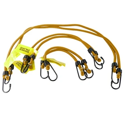 Image of Savage Island Elasticated Bungees Cords Bungee Military Army Basha Straps Variety Pack 2 x 12, 18 + 30 (Orange)