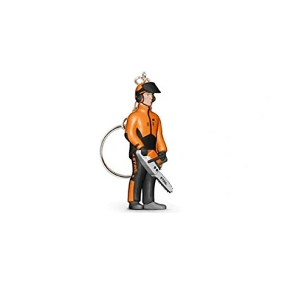 Image of Stihl Key Ring with Man Figurine and Chainsaw