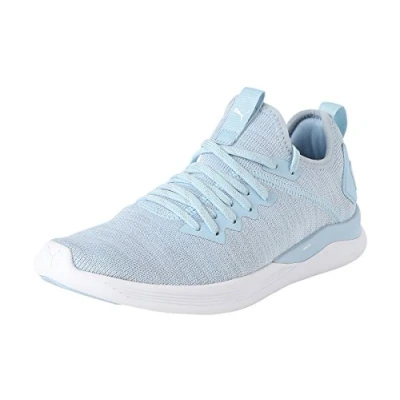 Image of Puma Women&#039;s IGNITE Flash evoKNIT Wn&#039;s Training Shoes, CERULEAN Quarry White, 6.5 UK