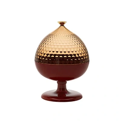 Image of Kartell Pumo Container/Centerpiece, Amber and Brick Red
