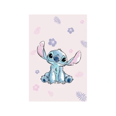 Image of Jerry Fabrics Lilo and Stitch Microflannel Blanket, Pink, 100 x 150 cm, 100% Polyester
