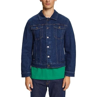 Image of ESPRIT Men&#039;s 993ee2g309 Jacket, 901/Blue Dark Wash, S