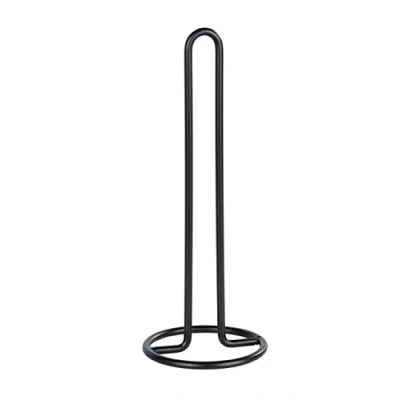 Image of WENKO Sopalin Door, Kitchen Towel Holder, Vertical Black, Height 33 cm