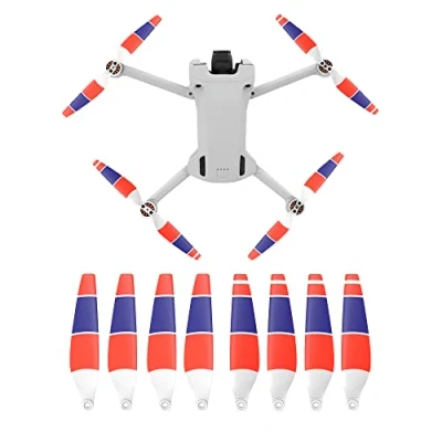 Image of Fututech 8 Pieces 6030F Propeller for DJI Mini 3 Pro CCW CW Replacement Part, Noise Reducing, Good Elasticity Accessory Drone (3 Color)