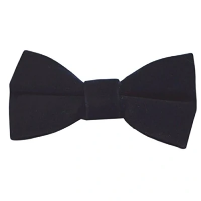 Image of Navy Blue Velvet Bow Tie