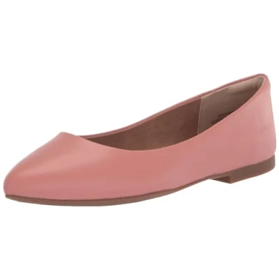 Image of Amazon Essentials Women&#039;s Pointed Toe Ballet Flat, Dusty Rose, 12 UK