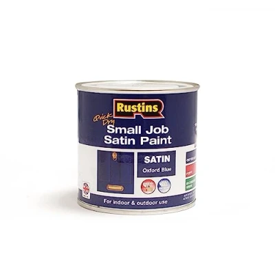 Image of RUSTINS Small Job Satin Paint Oxford Blue 250ml