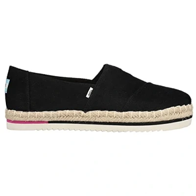 Image of TOMS Women&#039;s Alpargata Platform Rope, Black Heavy Twill, 6 UK