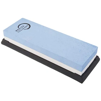 Image of Mercer Culinary 1000/3000 Grit Sharpening Stone, Silver, 21.12 x 8.8 2.64 cm