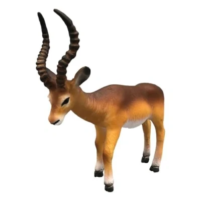 Image of Bullyland 63693 Toy figure, Impala Antelope, Safari, approx. 8.5 cm tall, detailed PVC ideal as a cake great gift for children imaginative play