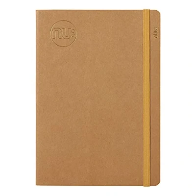 Image of Nu Notebooks Kraft Range Manilla Stitched Spine A6 Notebook Stationery Professional Notepad 120 Pages