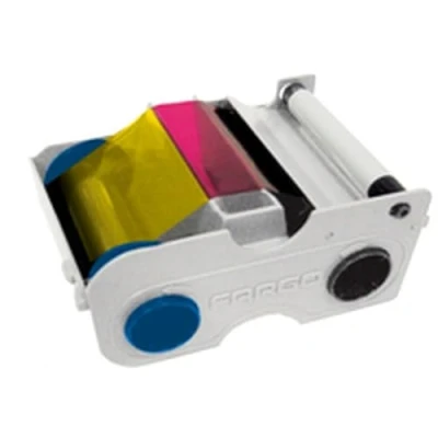 Image of Fargo DTC1000 YMCKO Ribbon Cartridge w/Cleaning Roller 45000