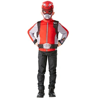 Image of Rubie&#039;s 3004563 4 Power Rangers Beast Morpher Top &amp; Mask Red Kit, Boys, 3 Years