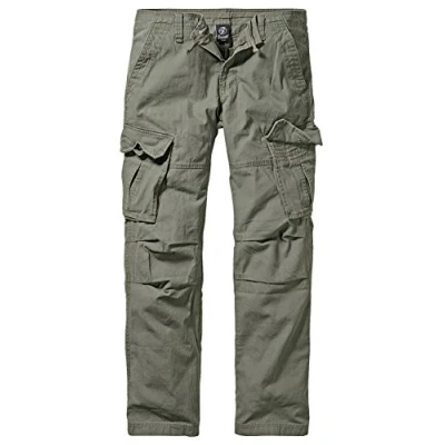 Image of Brandit Texas Men’s Slim Vintage Cargo Trousers, olive, L