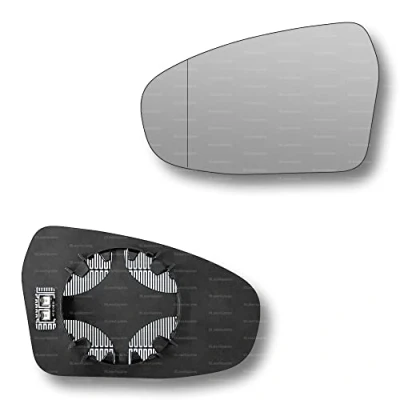 Image of Less4spares Replacement Wing Mirror Glass Left Compatible with Kia Ceed 2018 2022 CLIP ON Passnager Near Side N/S Heated Blind Spot