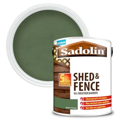Image of Sadolin Shed and Fence Protector All Weather Barrier Green Forest 5L