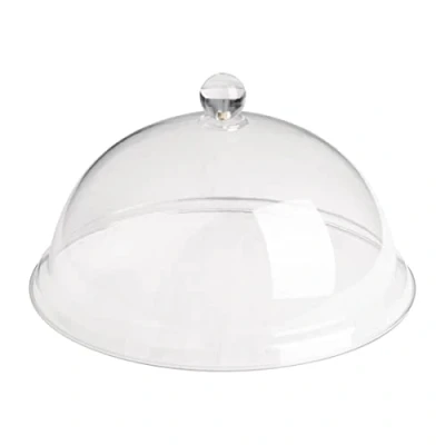 Image of Olympia Kristallon Clear Domed Cover 260x115mm Stackable, Dishwasher Safe, Hotel Restaurant Countertop Buffet Display Pastry Cake Protection Lid