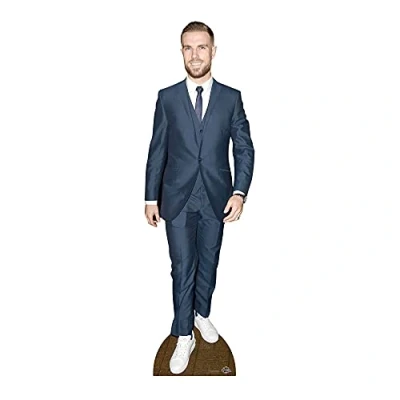 Image of Star Cutouts Ltd CS924 Jordan Henderson Footballer Lifesize Cardboard Cutout with Free Mini for Liverpool England Fans &amp; Parties, Solid, Multicolour, Regular