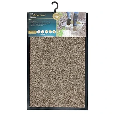 Image of JVL Admiral Barrier Door Mat, Microfibre, Stone, 50 x 80cm, One Size