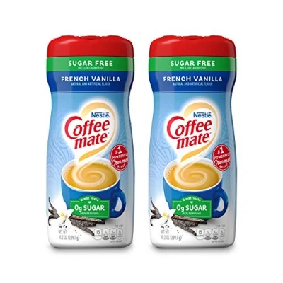 Image of Nestle Coffee Mate Creamer French Vanilla Flavoured Sugar Free, 289.1g (Pack of 2)