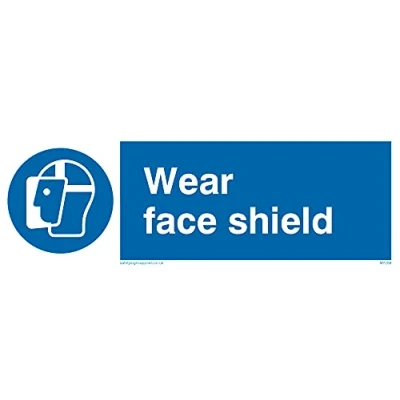 Image of Pack of five Wear Face Shield Sign 150x50mm L15