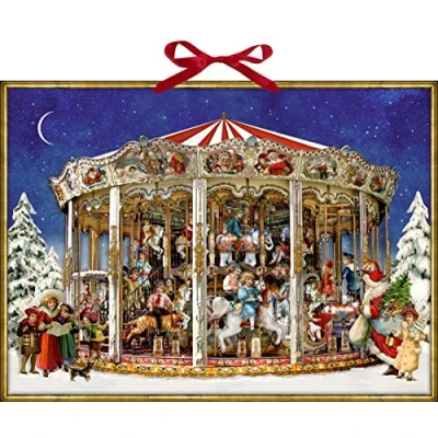 Image of Deluxe Traditional Card Advent Calendar Large The Christmas Carousel