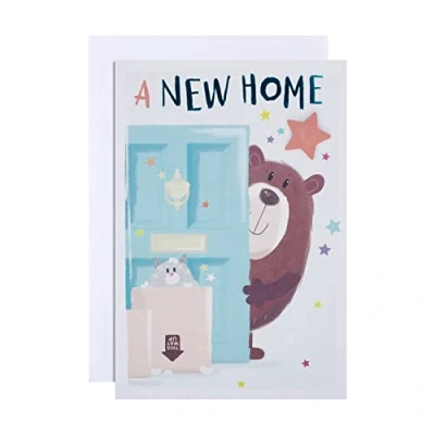 Image of Hallmark New Home Card All About Gus Cute Illustrated Design