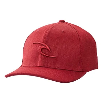 Image of Rip Curl 6 Panel Flexfit Curve Cap Tepan Burgundy