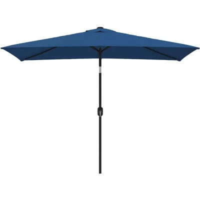 Image of vidaXL Garden Parasol with Metal Pole 300x200 cm Azure