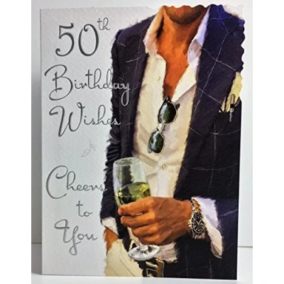 Image of 50th Birthday Wishes Cheers To You Card