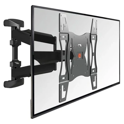 Image of Vogel&#039;s BASE 45L full motion TV wall mount for 40 82 inch TVs, max. 99 lbs (45 kg), swivels up to 180º, tiltable, mount, VESA 600x400, Universal compatibility, Black