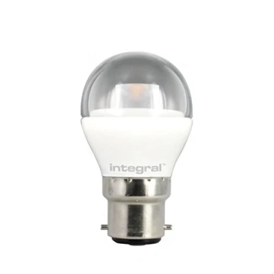 Image of Integral LED ILP45B22O4.0N27KBCWA Bulb B22 Mini Globe 4 W 2700 K 250 lm Non Dimmable Aluminium/Polycarbonate/Warm White Glass 8 x 4.5 cm