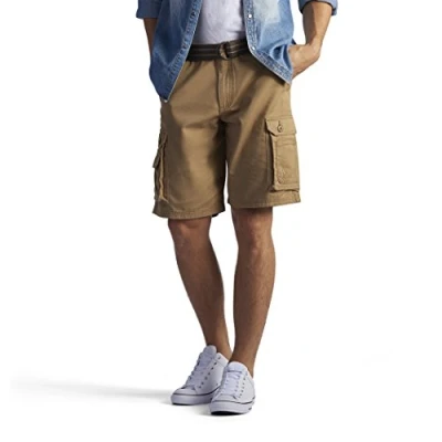 Image of Lee Men&#039;s Dungarees New Belted Wyoming Cargo Short, Bourbon, 36