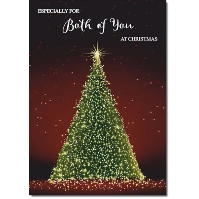 Image of doodlecards To Both of You Christmas Card Green Tree Large A4 Size for with Plain Envelope