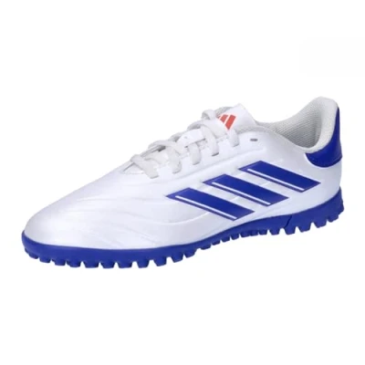 Image of adidas Performance COPA PURE 2 CLUB TF Unisex Astro turf trainers for kids, Size: 10K, Footwear white/lucid blue/solar red